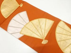 アンティーク　扇模様織り出し踊り帯（材料）